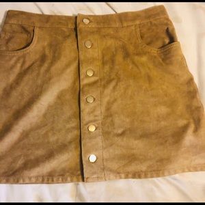 Express suede skirt